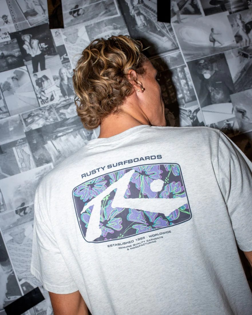 Advocate Short Sleeve Graphic Tee - Ecru Marle