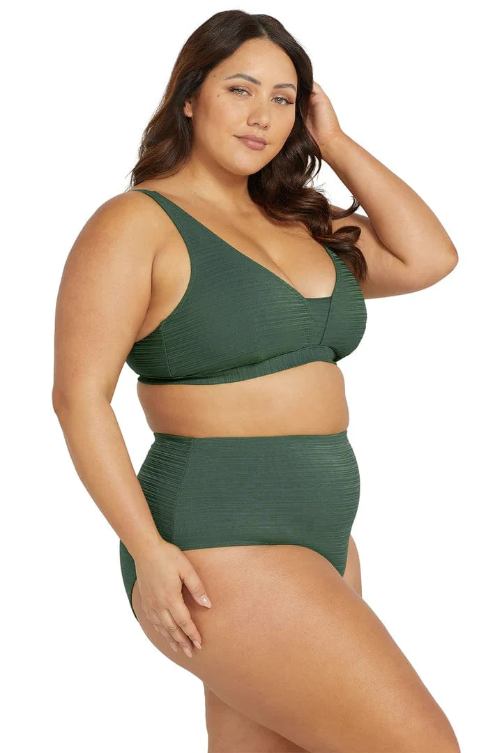 Artesands Aria Renoir High Waist Bikini Bottom - Olive - Image 6