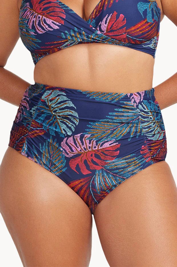 Artesands Nu Ornare Raphael High Waist Rouched Swim Pant - Navy - Image 4