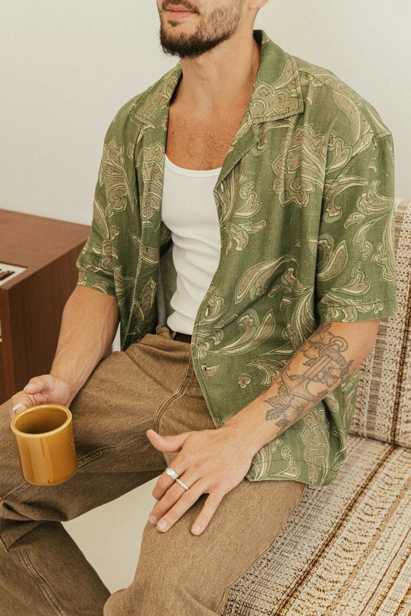 Rhythm Astral Bloom Ss Shirt - Olive