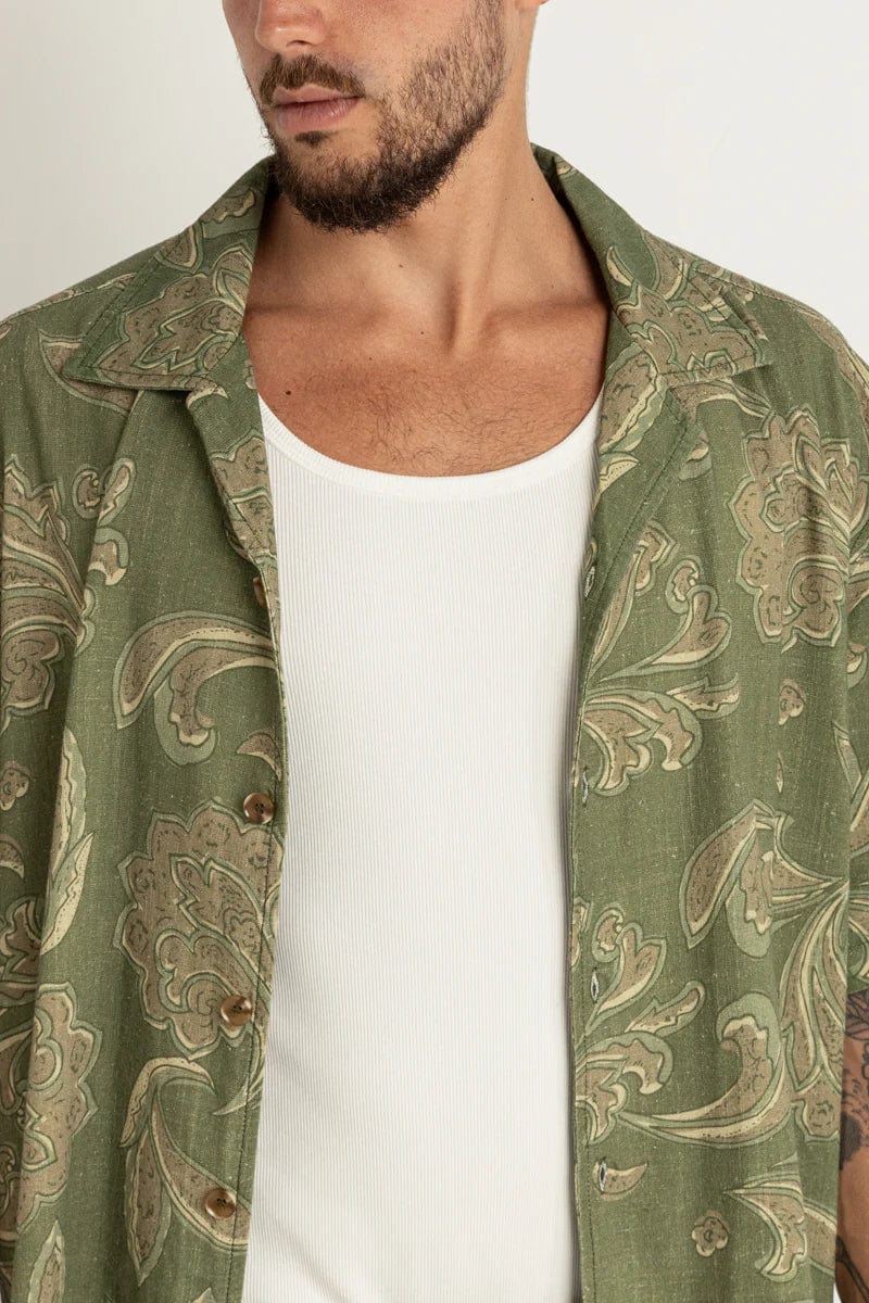 Rhythm Astral Bloom Ss Shirt - Olive - Image 3