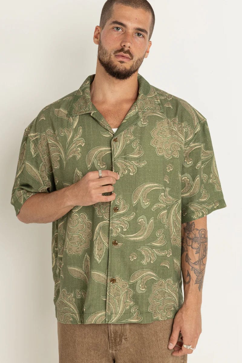 Rhythm Astral Bloom Ss Shirt - Olive - Image 5