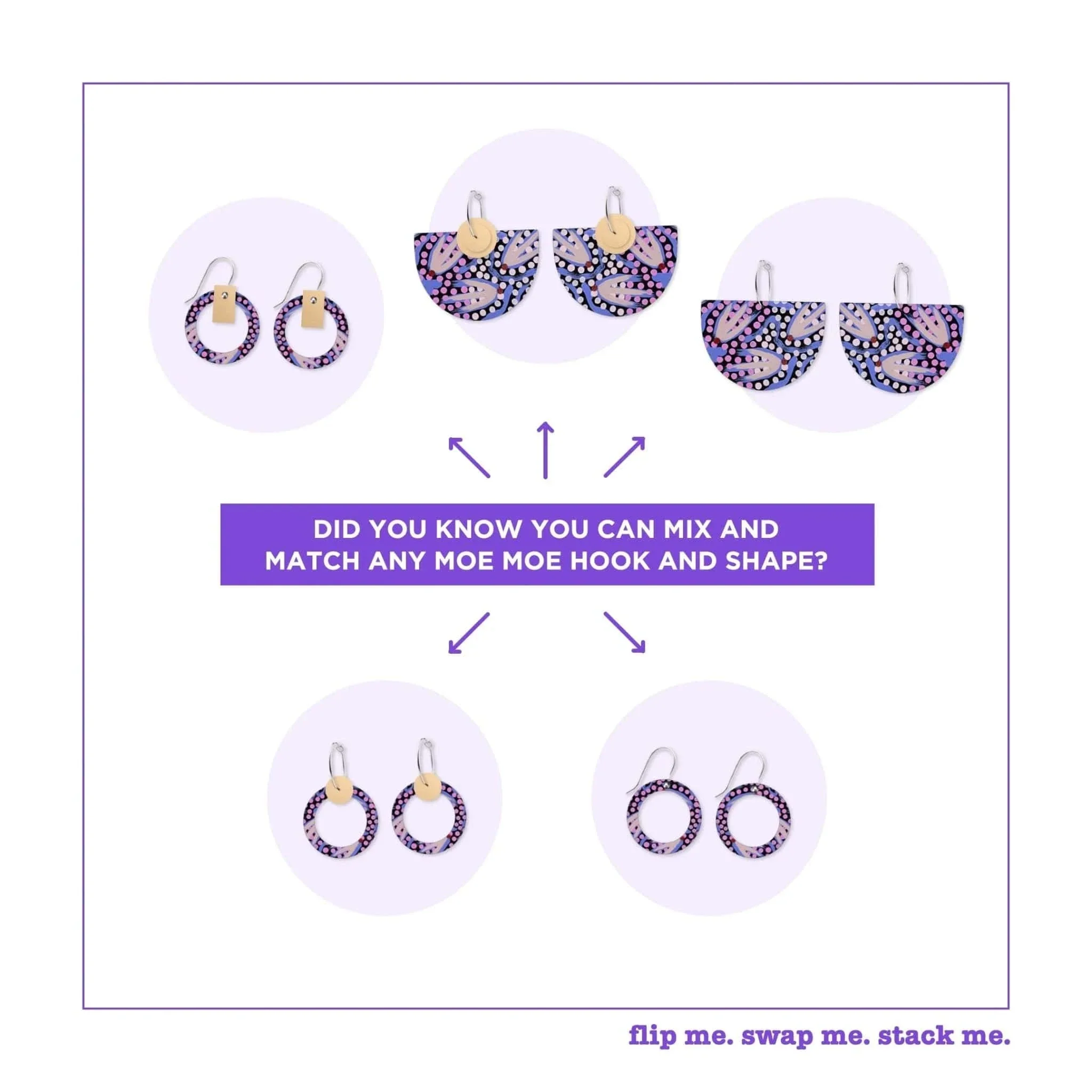 Azeza Possum Dreamtime Bell Halo Pack Earrings - Image 2