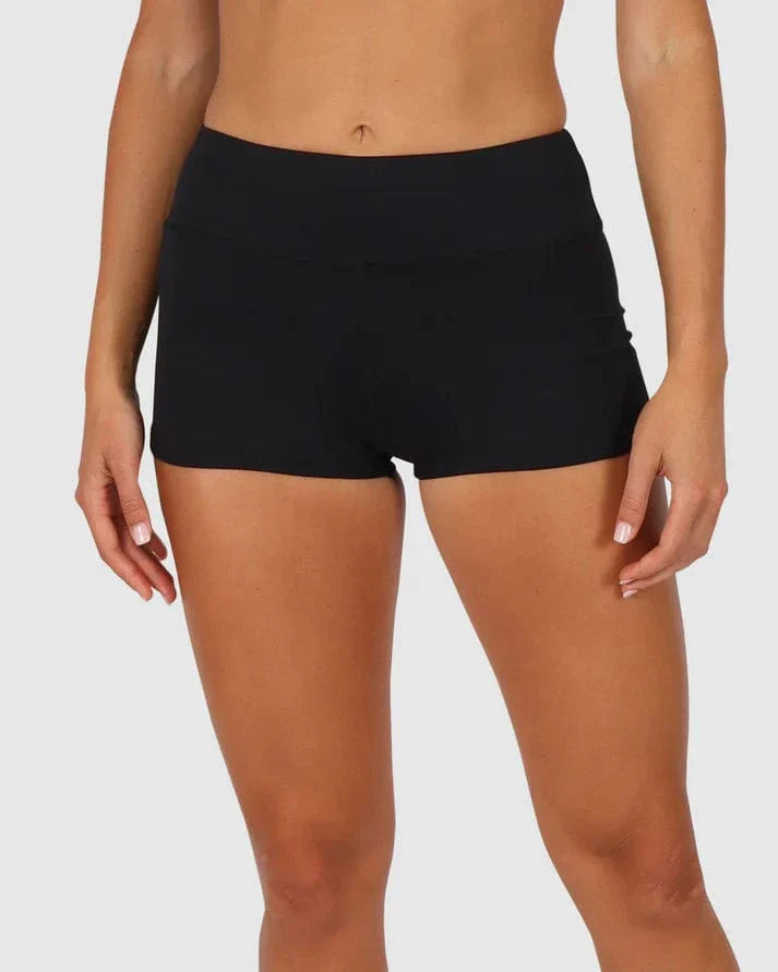 Baku Chloro Extra Firm Beach Short Bikini Bottom - Black - Image 2