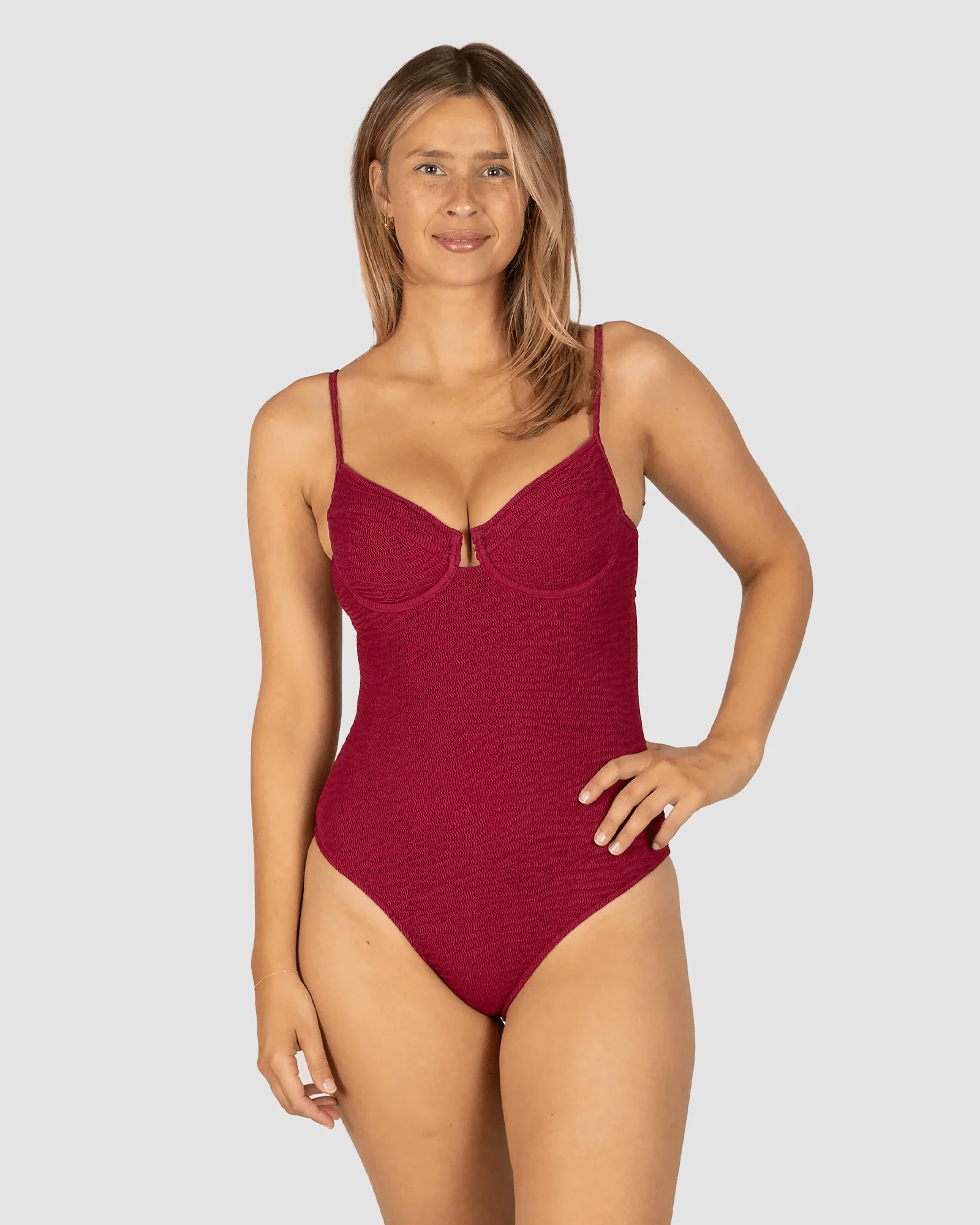 Baku Ibiza Underwire Balconette One Piece - Scarlet