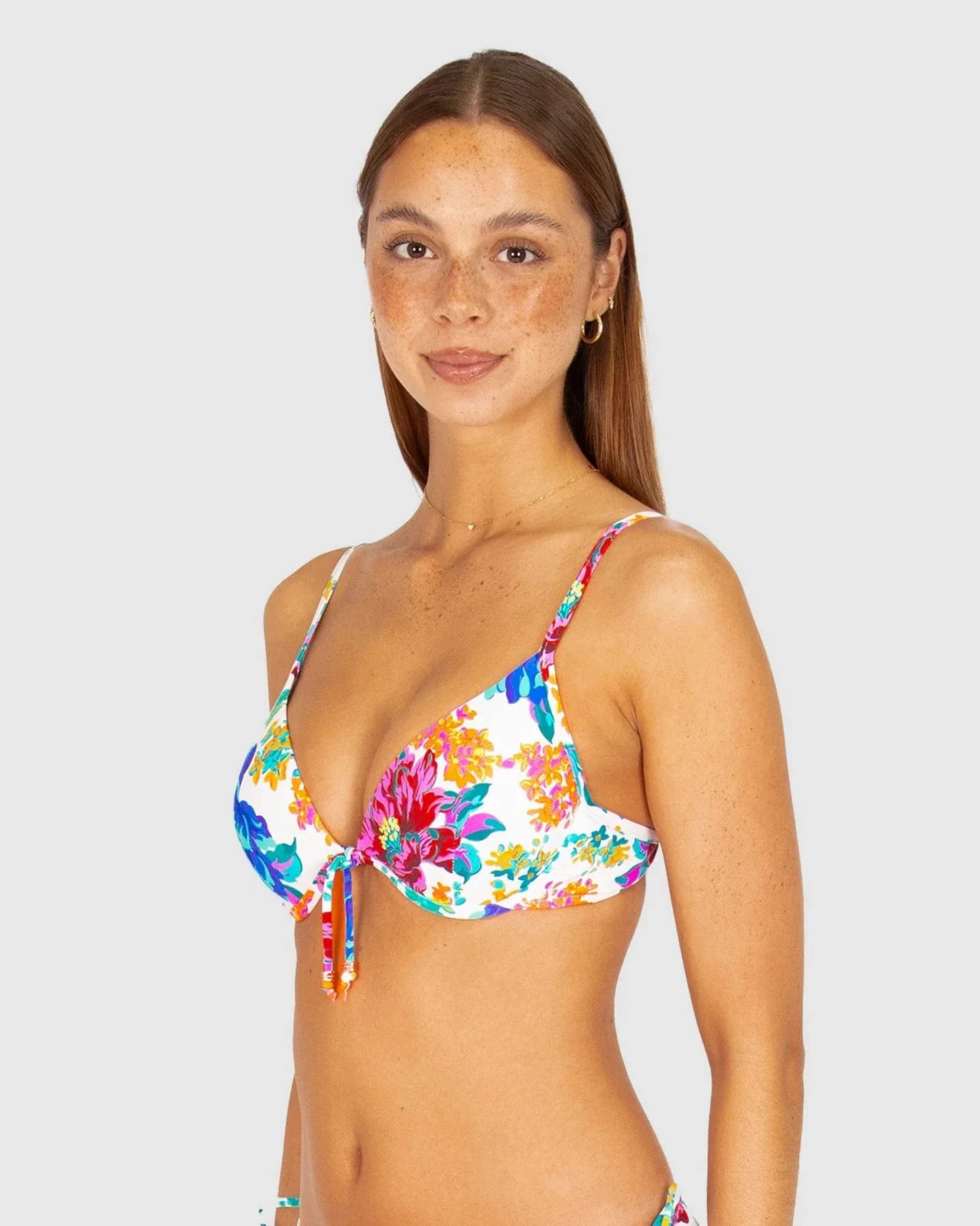 Baku Le Jardin Booster Bikini Bra Top - White