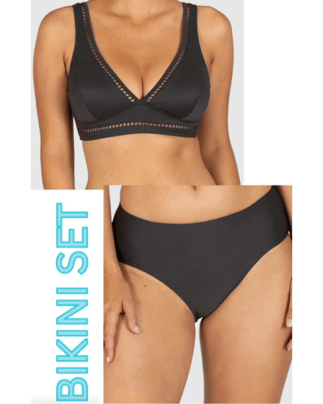 Baku Rococco D/DD Long Line & Mid Pant Bikini Set - Cacao