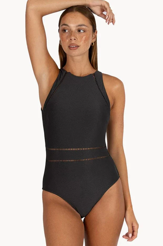 Baku Rococco High Neck One Piece - Cacao