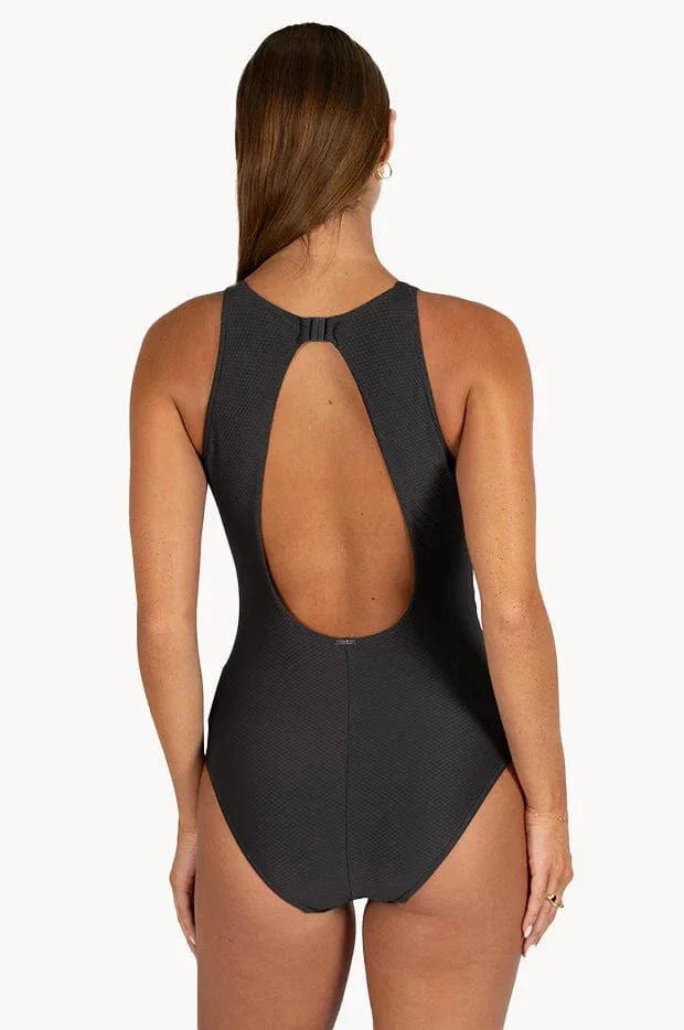 Baku Rococco High Neck One Piece - Cacao - Image 2