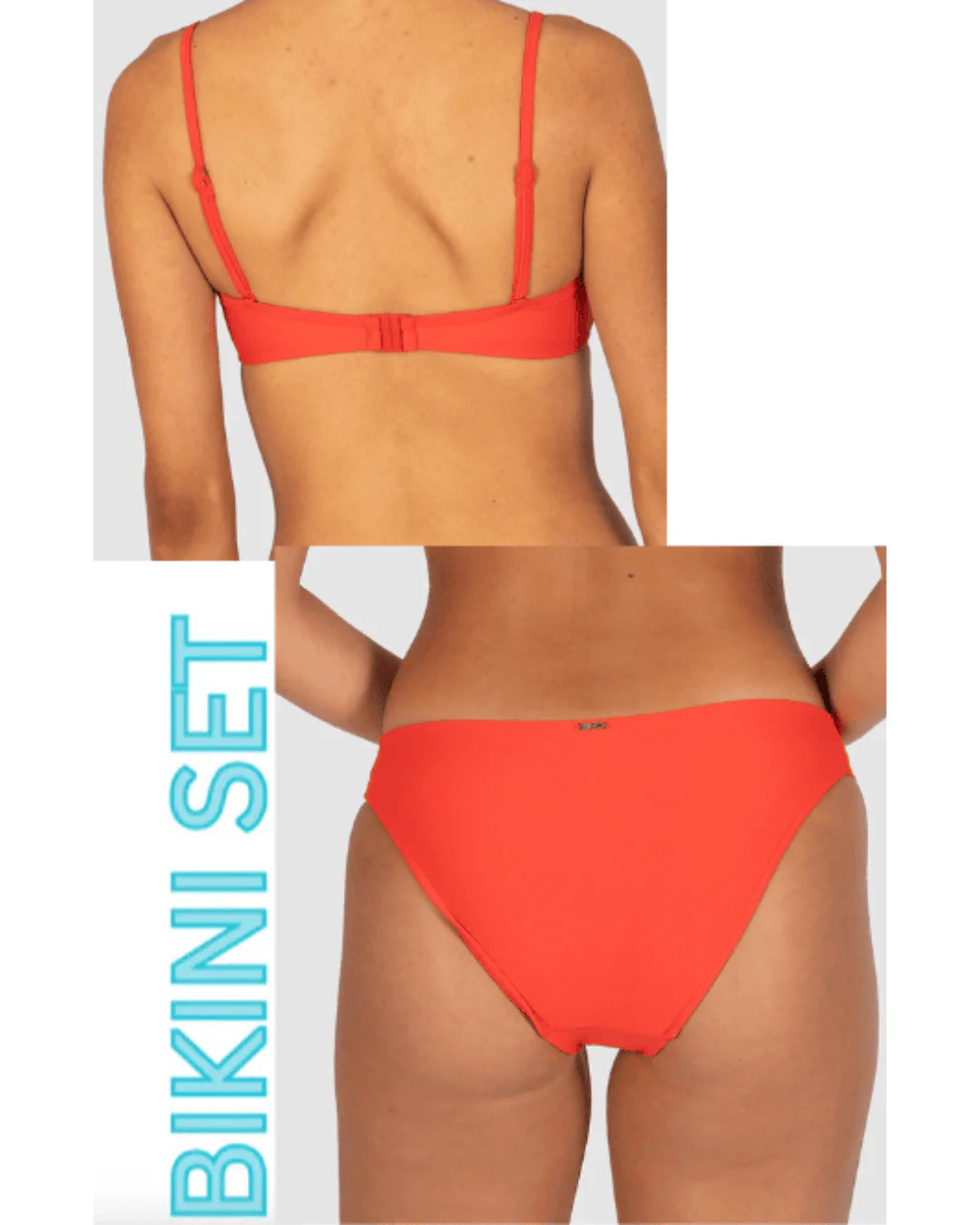 Baku Rococco Twist Bralette and Hipster Pant - Flame - Image 2