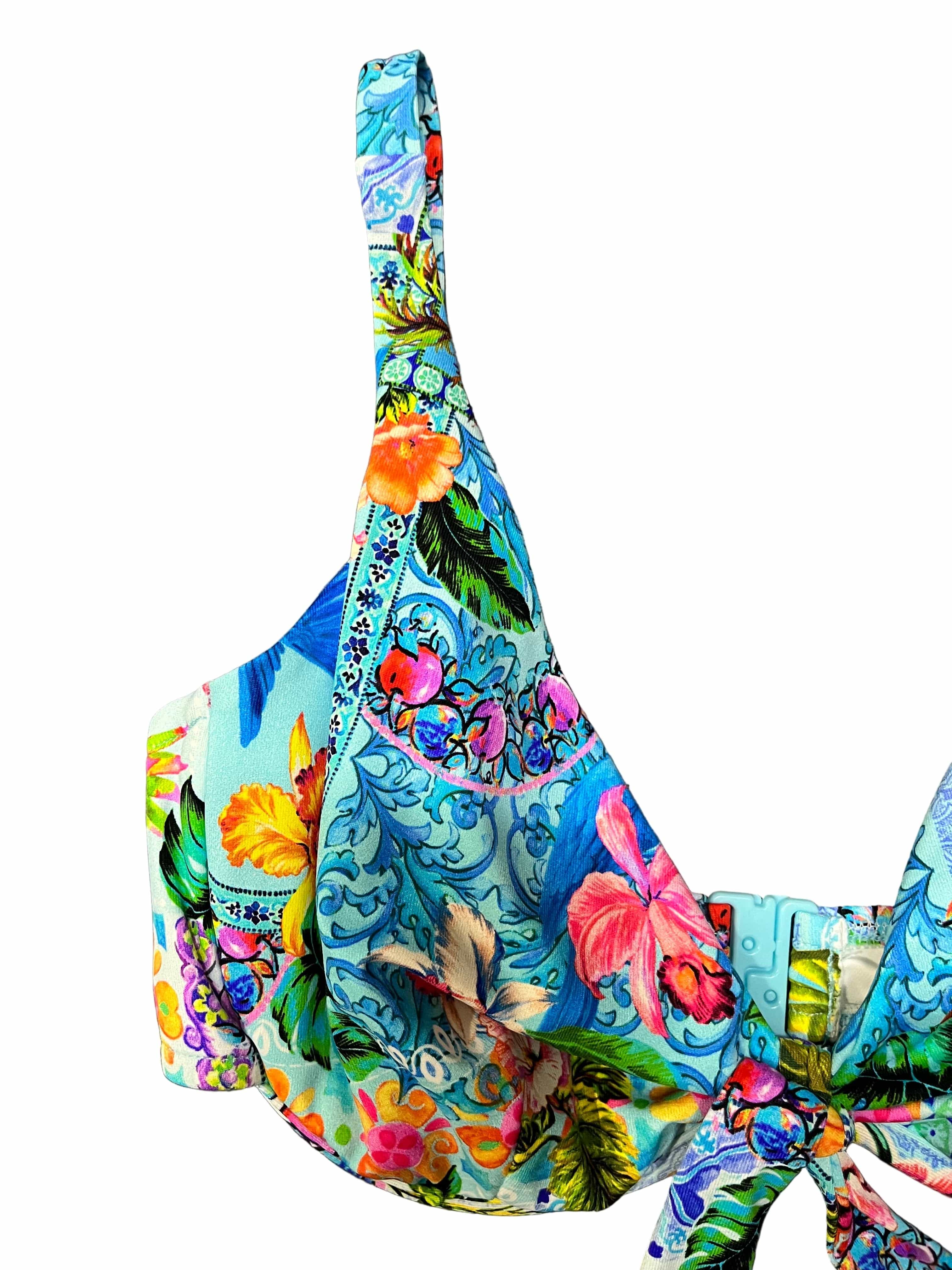 Baku Sardinia F Cup Triangle Bikini Bra Top - Ocean - Image 12