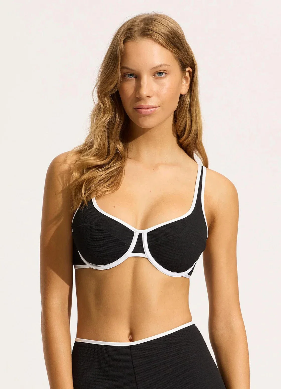 Seafolly Beach Bound DD Underwire Bikini Top - Black*