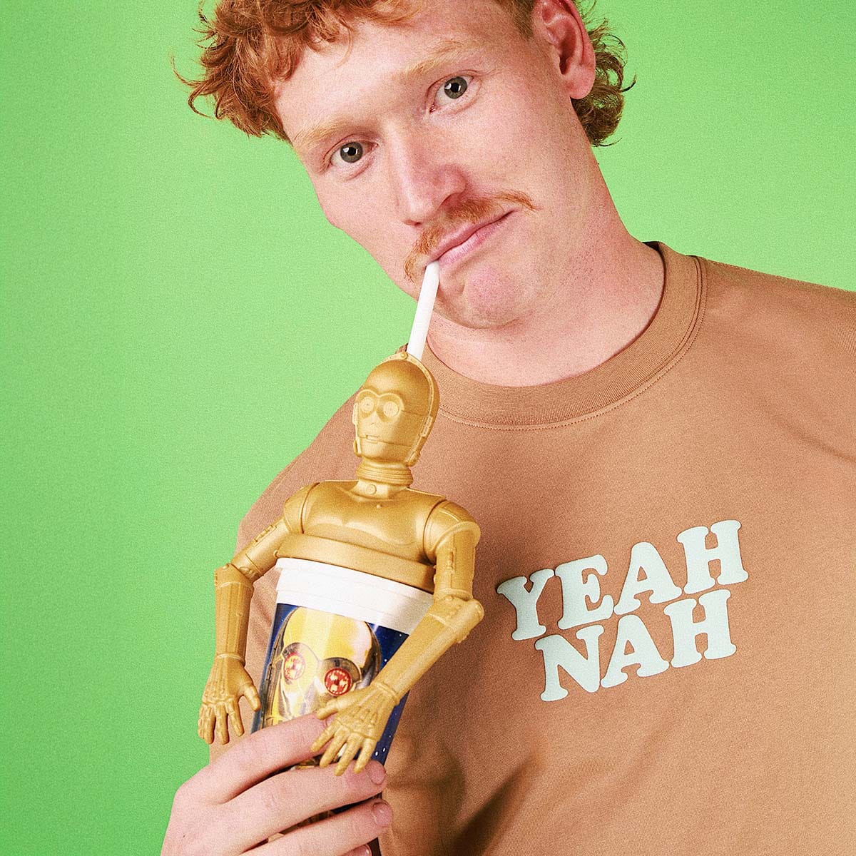 Yeah Nah Regular Tee - Mocha