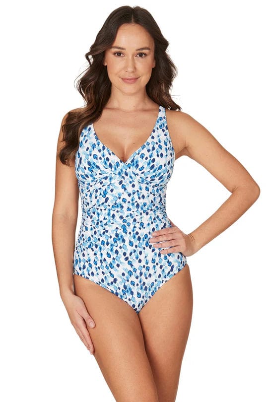 Blue Petal Plunge Dolores One Piece - Blue - Image 3