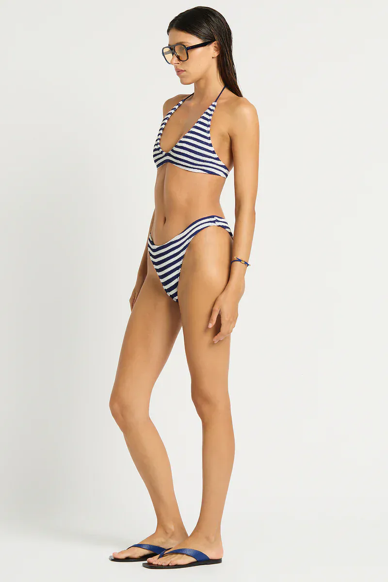 Bond Eye Dot Stripe Astrid Crop - Navy / White - Image 2