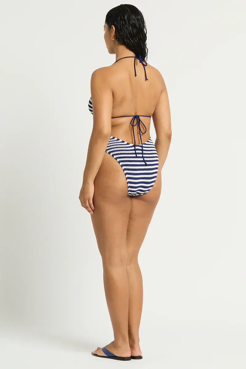 Bond Eye Dot Stripe Beaded Fowler One Piece - Navy / White - Image 7