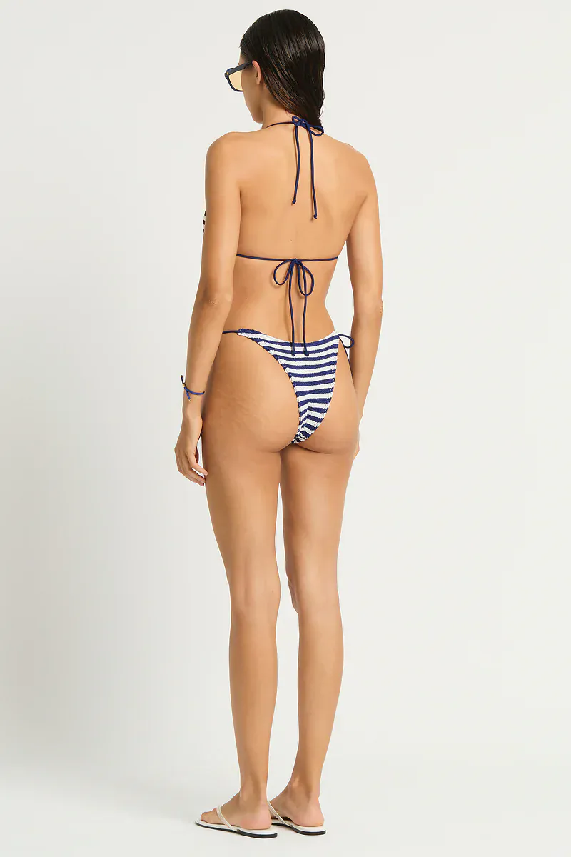 Bond Eye Dot Stripe Beaded Tie Side Vista Brief - Navy / White - Image 7