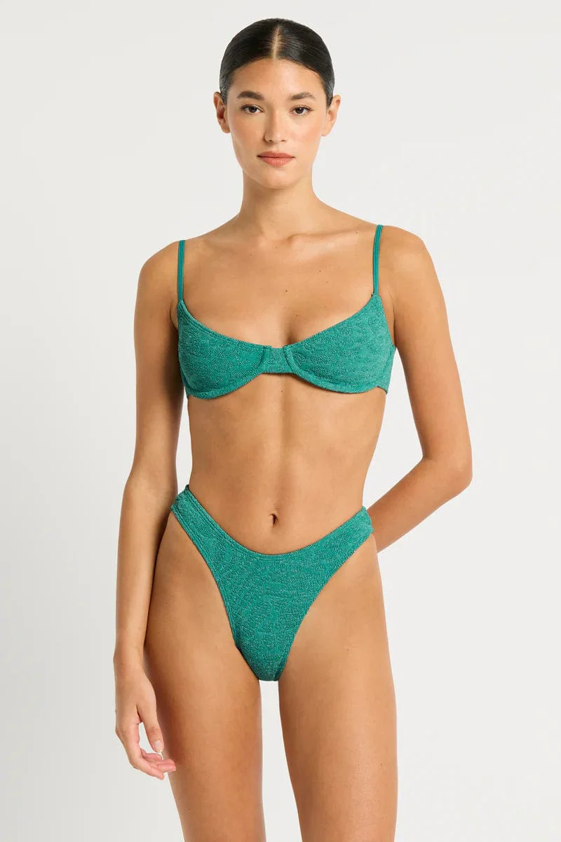 Bond Eye Gracie Balconette - Teal Lurex - Image 4