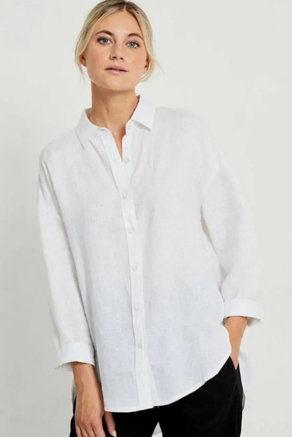 Little Lies Linen Boyfriend Shirt - Image 2