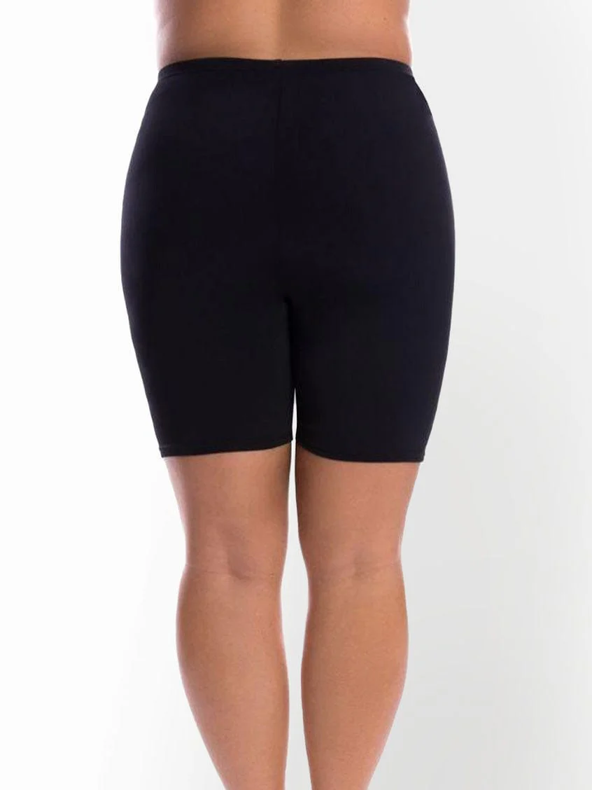 Capriosca Chlorine Resistant Black Bike Tight Swim Shorts - Image 6