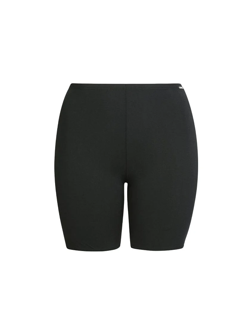 Capriosca Chlorine Resistant Black Bike Tight Swim Shorts - Image 7