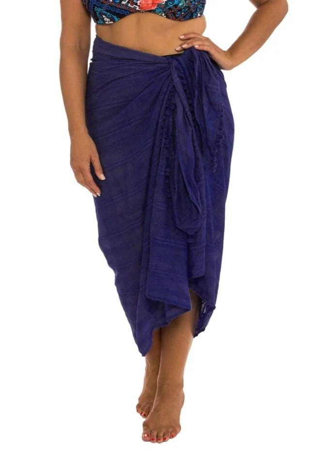 Capriosca Cotton Pom Pom Sarong - Image 3