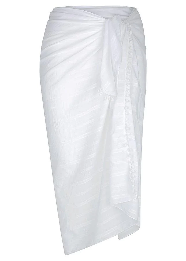 Capriosca Cotton Pom Pom Sarong - Image 4