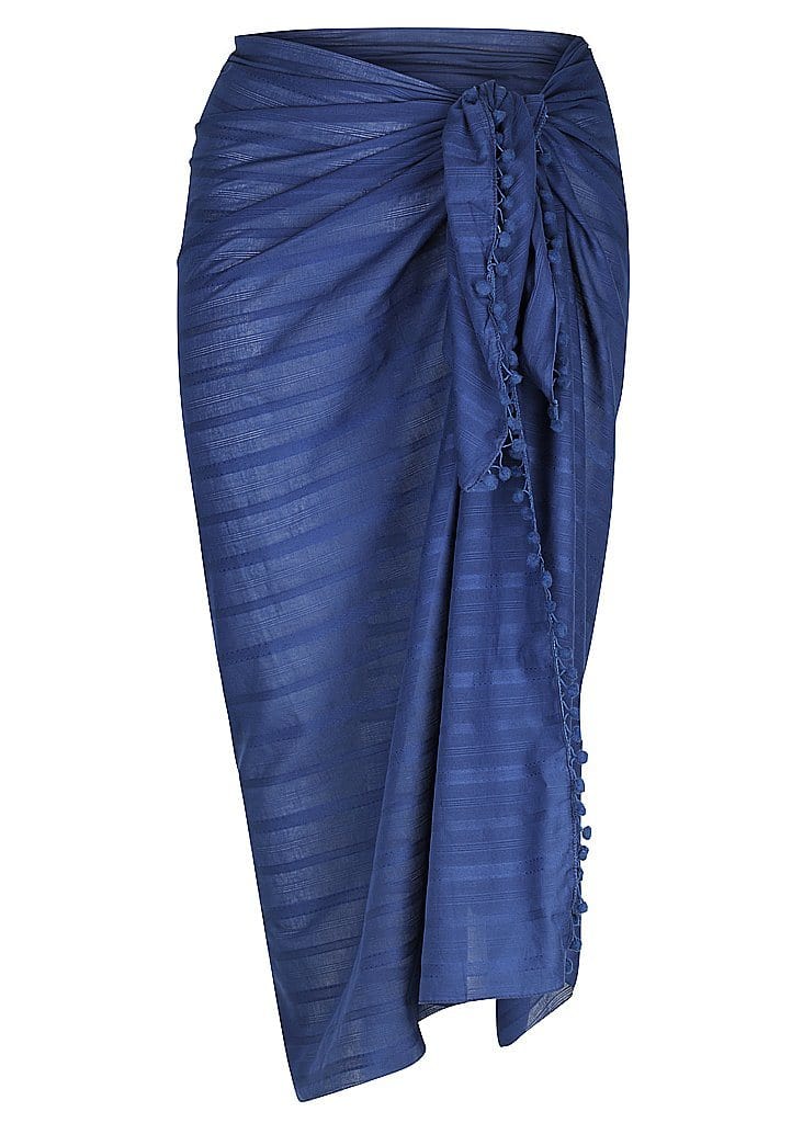 Capriosca Cotton Pom Pom Sarong - Image 6