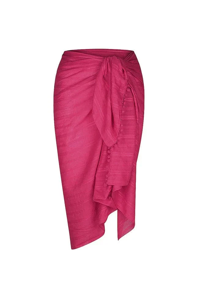 Capriosca Cotton Pom Pom Sarong - Image 9