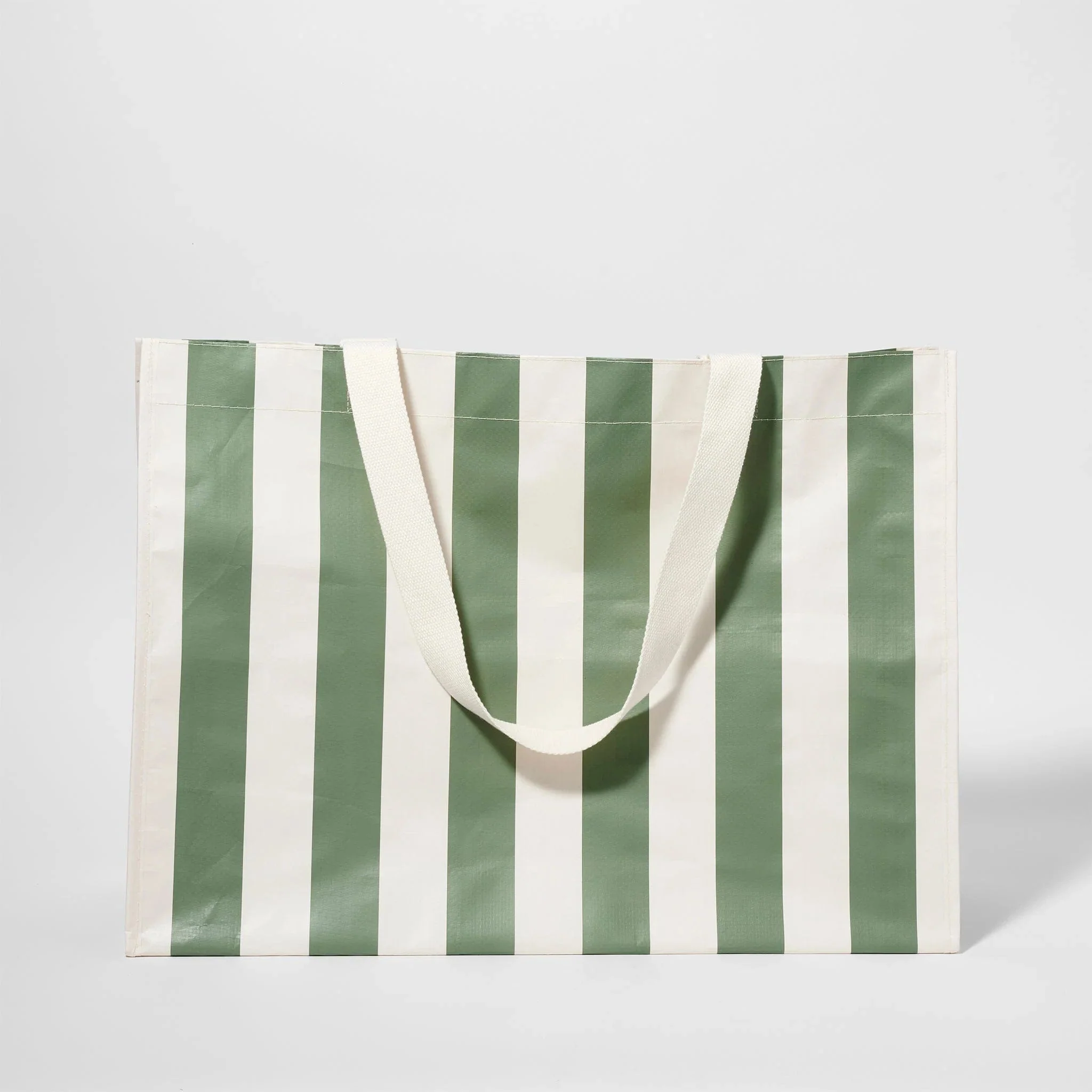 Carryall Beach Bag - The Vacay Olive Stripe - Image 4