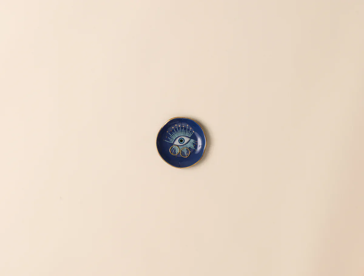 Celestial Ceramic Trinket Dish - Starry Eyed - Image 2