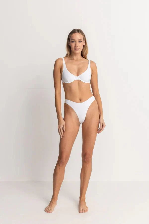 Rhythm Classic High Cut Pant - White - Image 2
