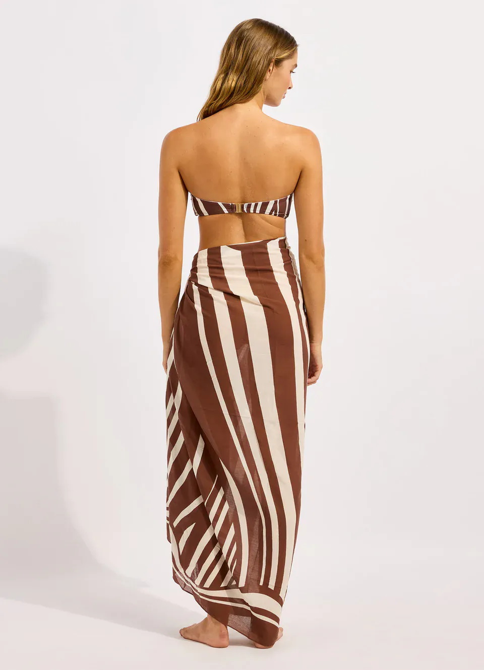 Seafolly Coastline Sarong - Cocoa - Image 2