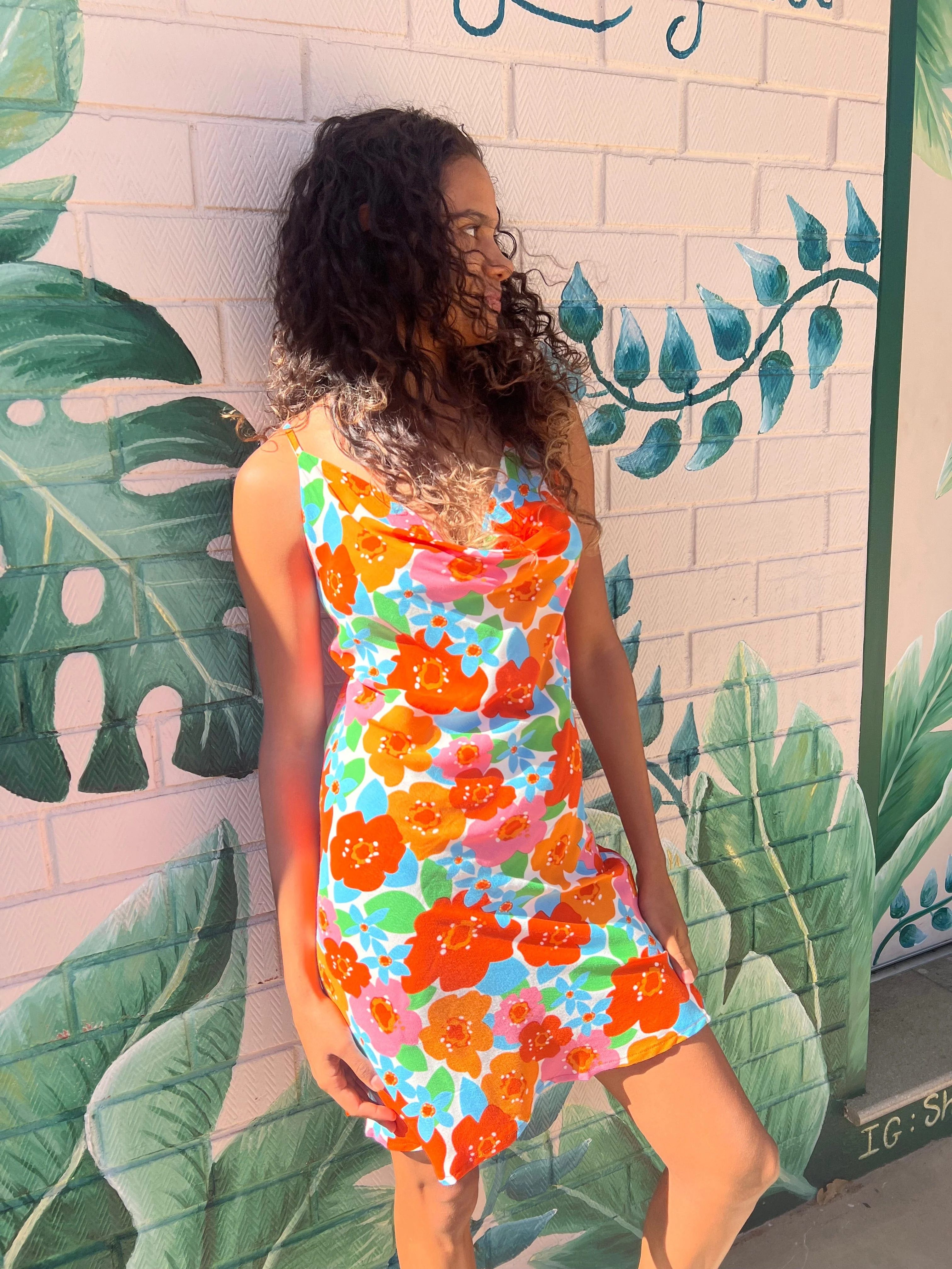 Disco Flowers Tipsy Mini Dress - Image 3