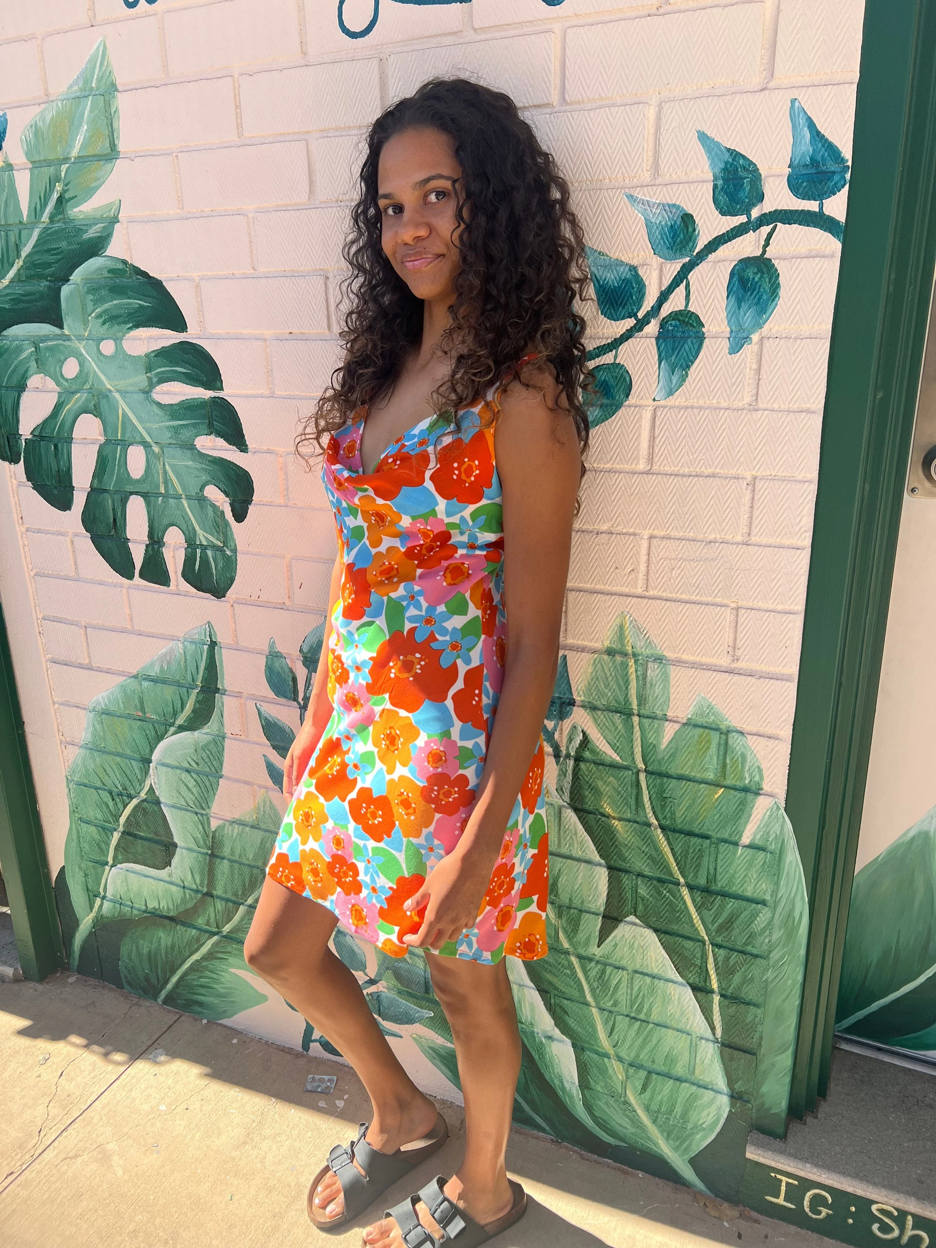 Disco Flowers Tipsy Mini Dress - Image 5