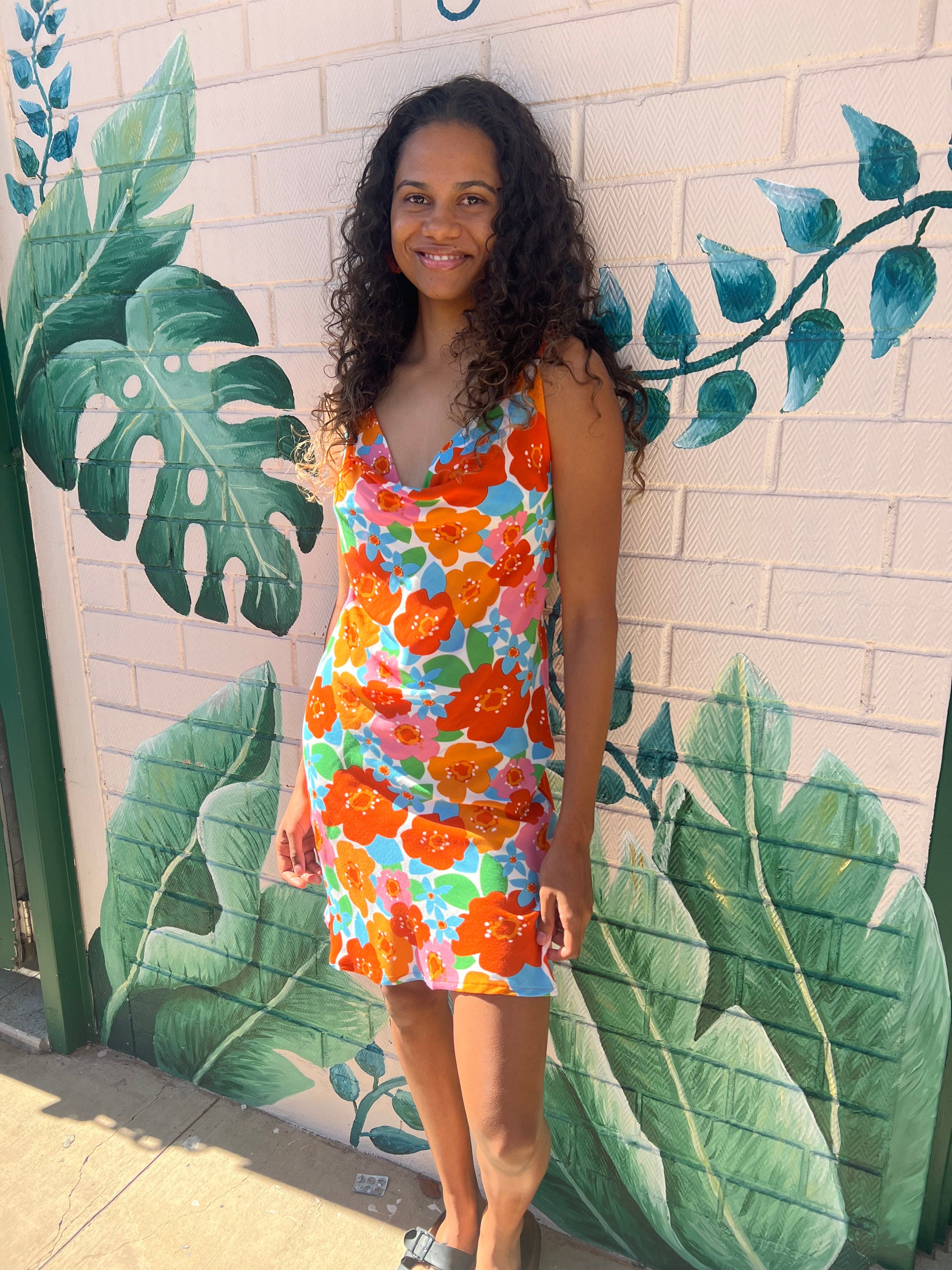 Disco Flowers Tipsy Mini Dress - Image 6