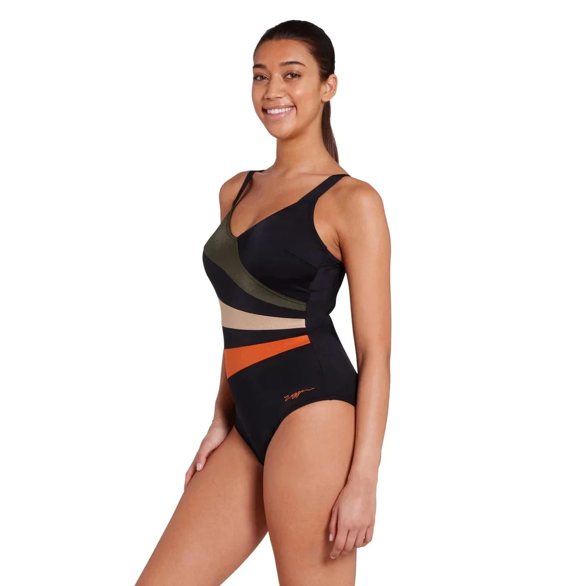 Zoggs Dream Wrap Panel Classicback Swimsuit - Image 3