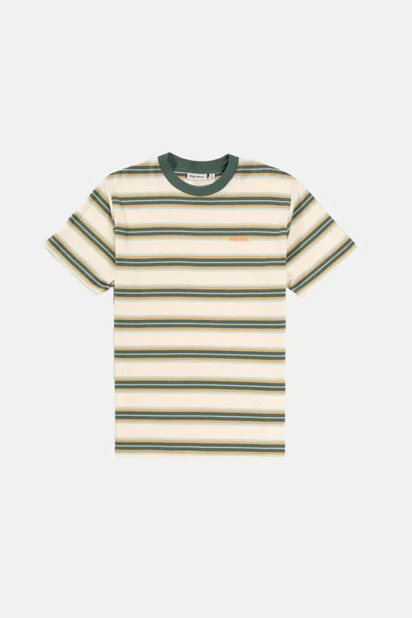 Rhythm Everyday Stripe SS T-Shirt - Vintage Green - Image 2