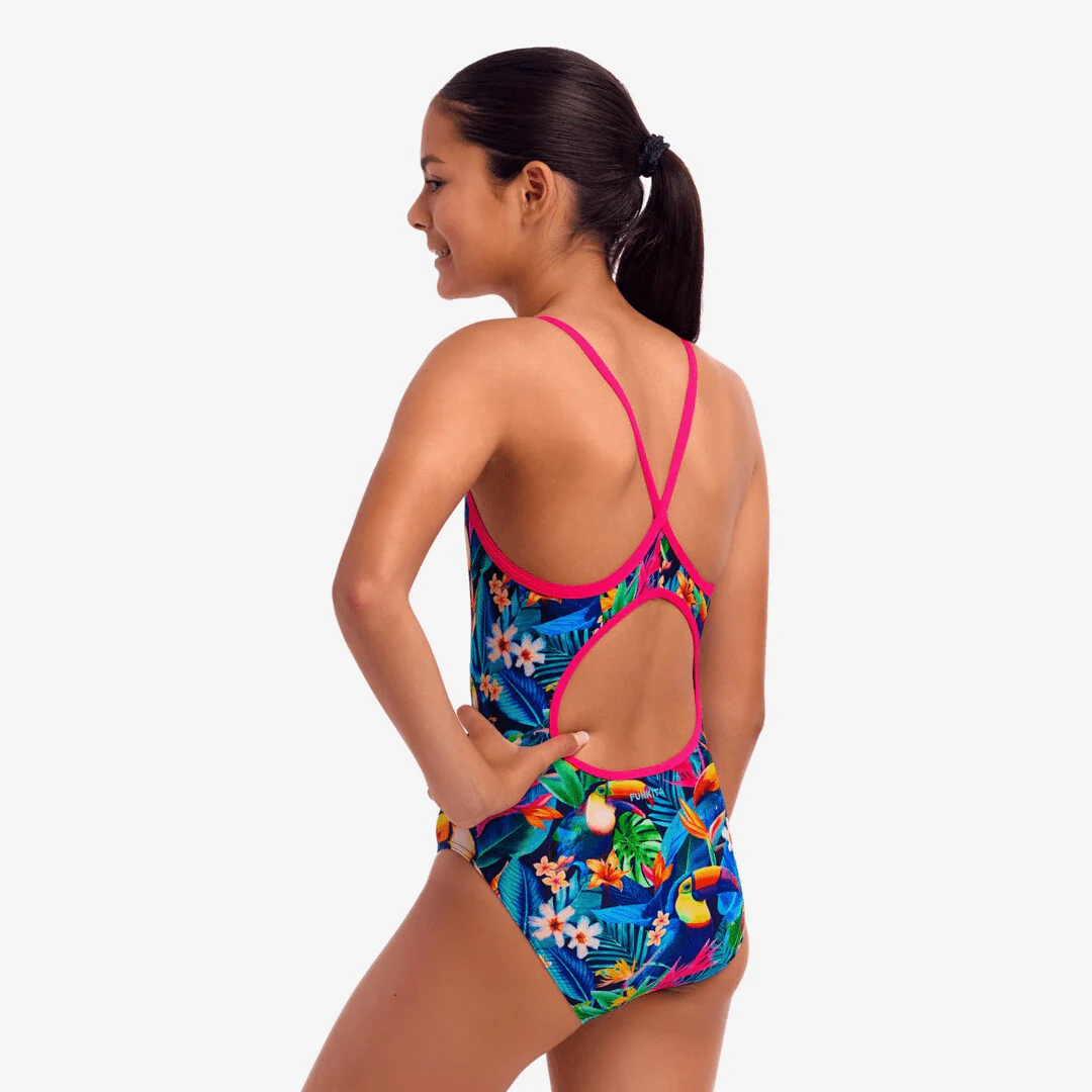 Funkita Girl's Diamond Back One Piece - Birdie Wordie - Image 2