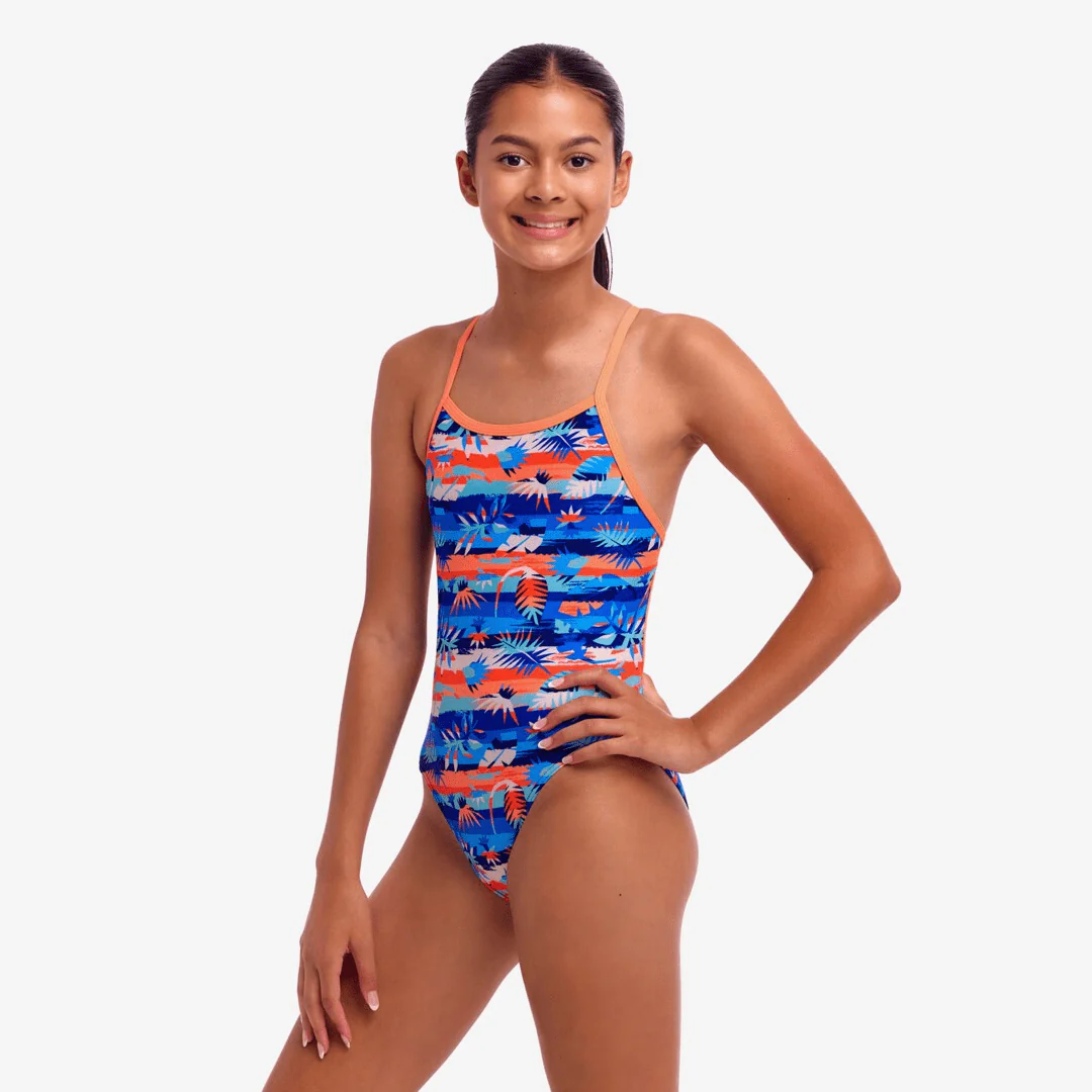 Funkita Girl's Single Strap One Piece - Forever Fossil