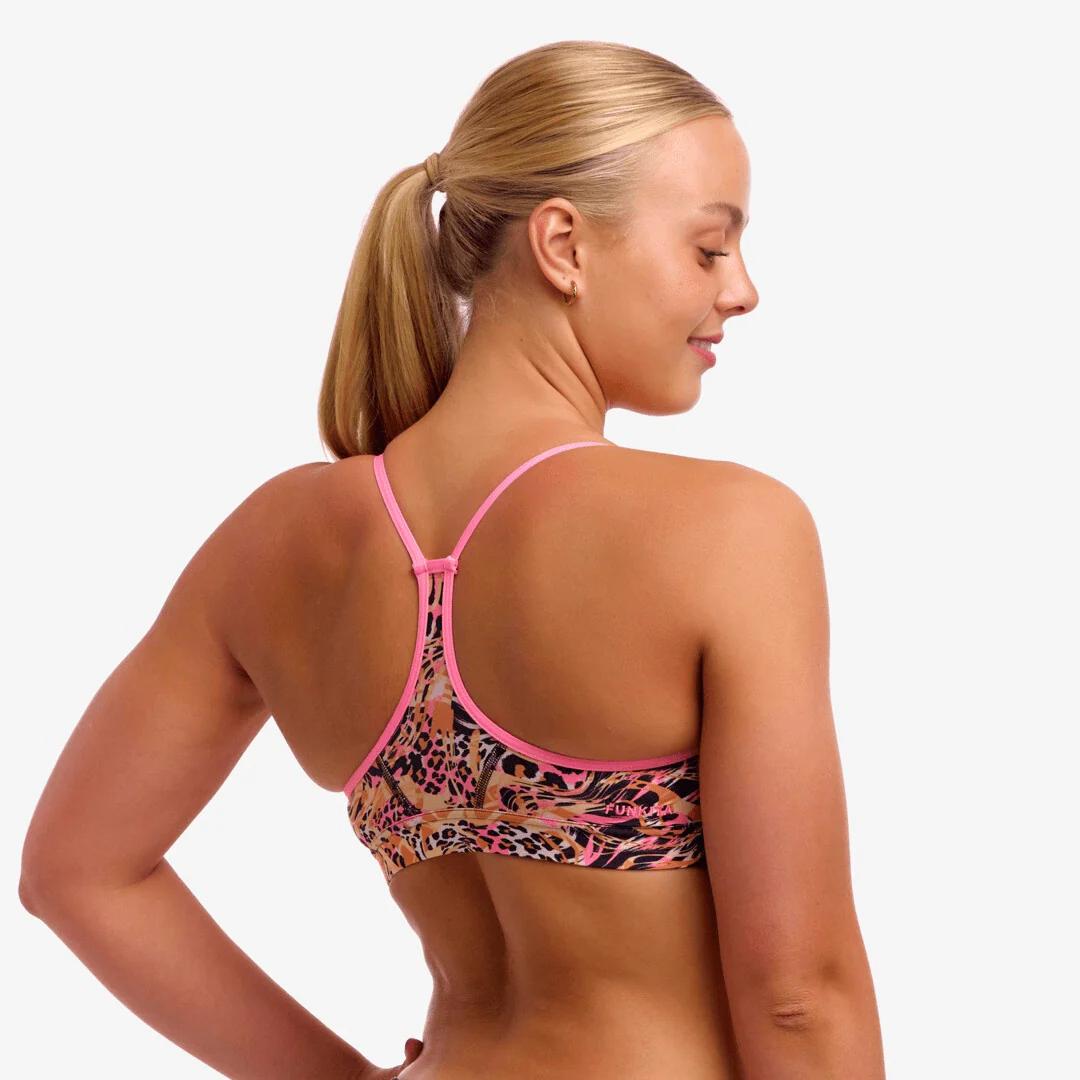 Funkita Ladies Swim Crop Top - Tipsy Tiger - Image 2