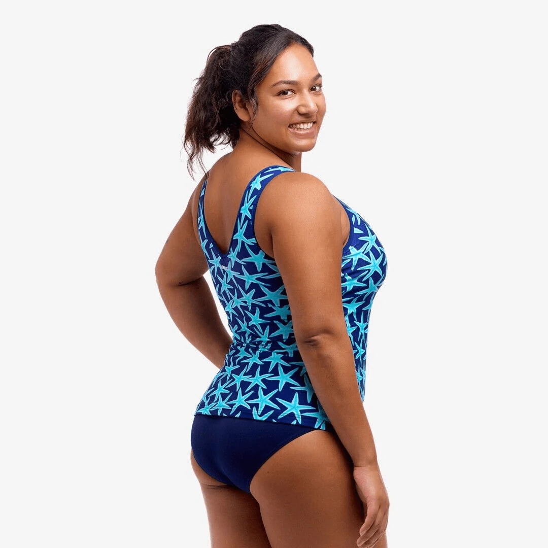 Funkita Ladies Zip Front Tankini Top - See Stars - Image 2