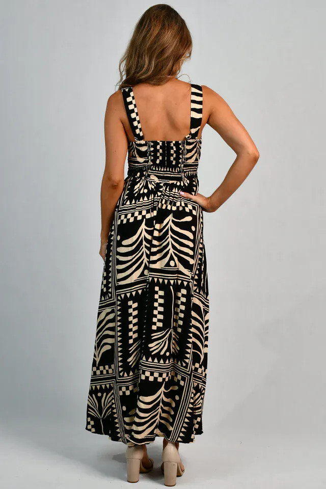 Go Girl Emily Maxi Dress - Tribal Artisan Black - Image 2