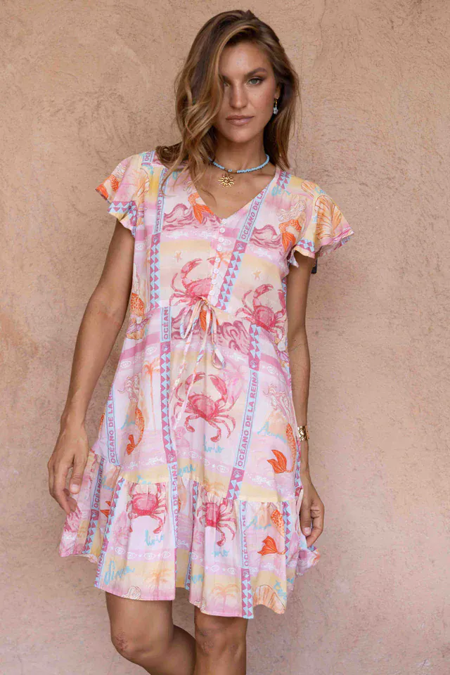Go Girl Twiggy Dress - Mermaid Bay Pink - Image 2