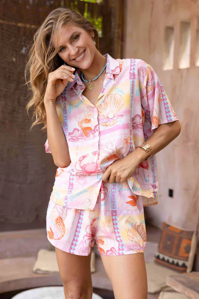 Go Girl Yacht Shirt - Mermaid Bay Pink
