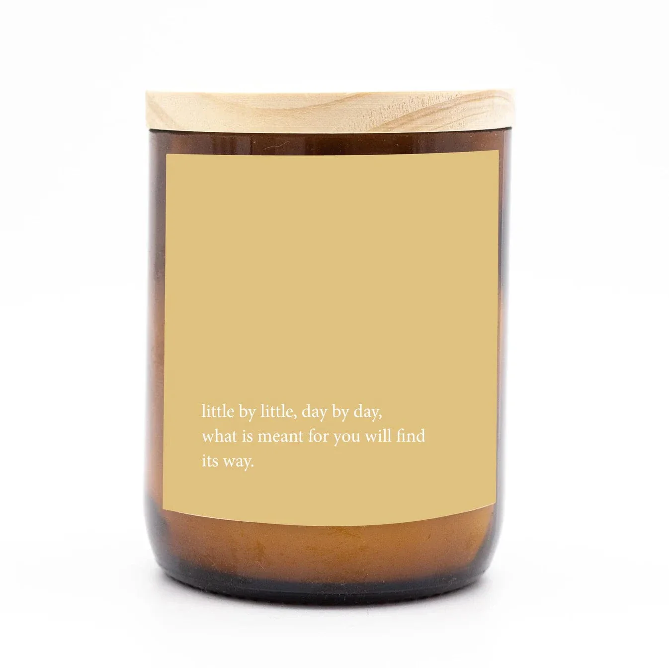 Heartfelt Quote Candle - Little by Little - Image 2