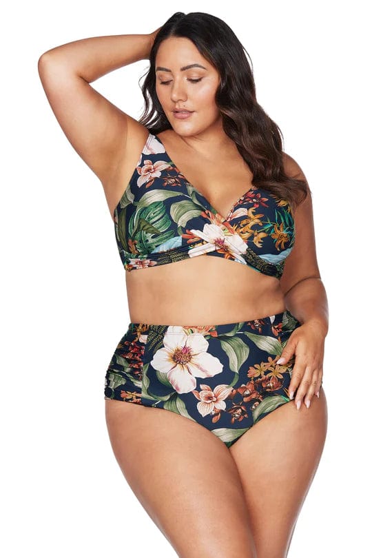 Into The Saltu Botticelli High Waist Swim Pant - Navy