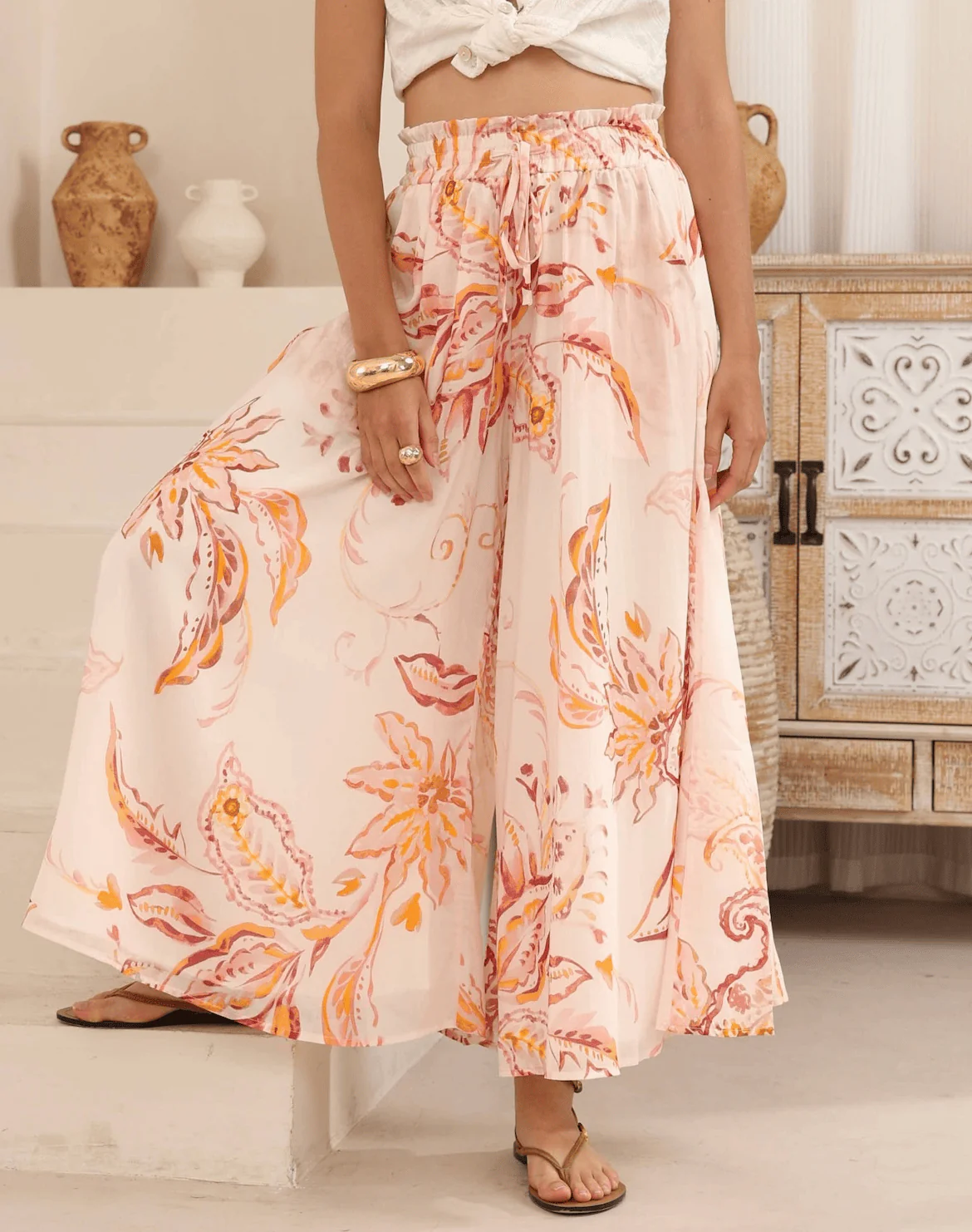 Iris Maxi Botanica Blush Wide Leg Pant - Image 2
