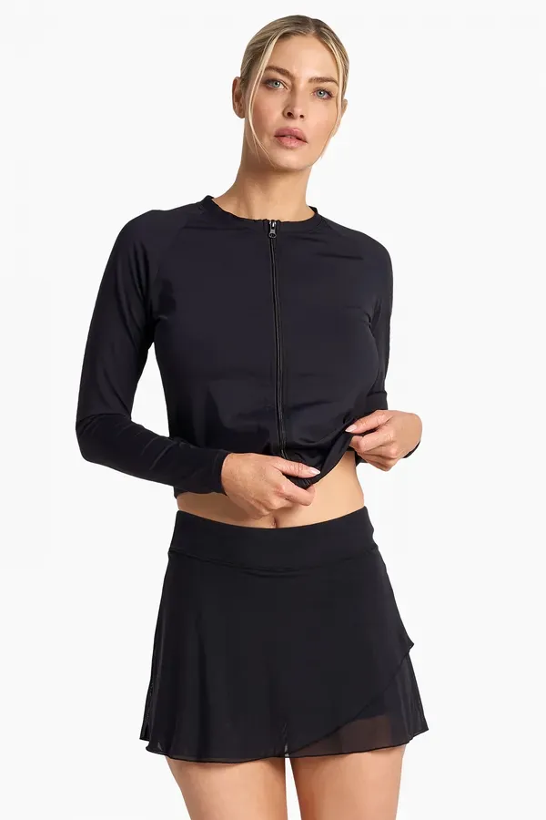 Jantzen Cosmopolitan Layered Swim Skirt - Black