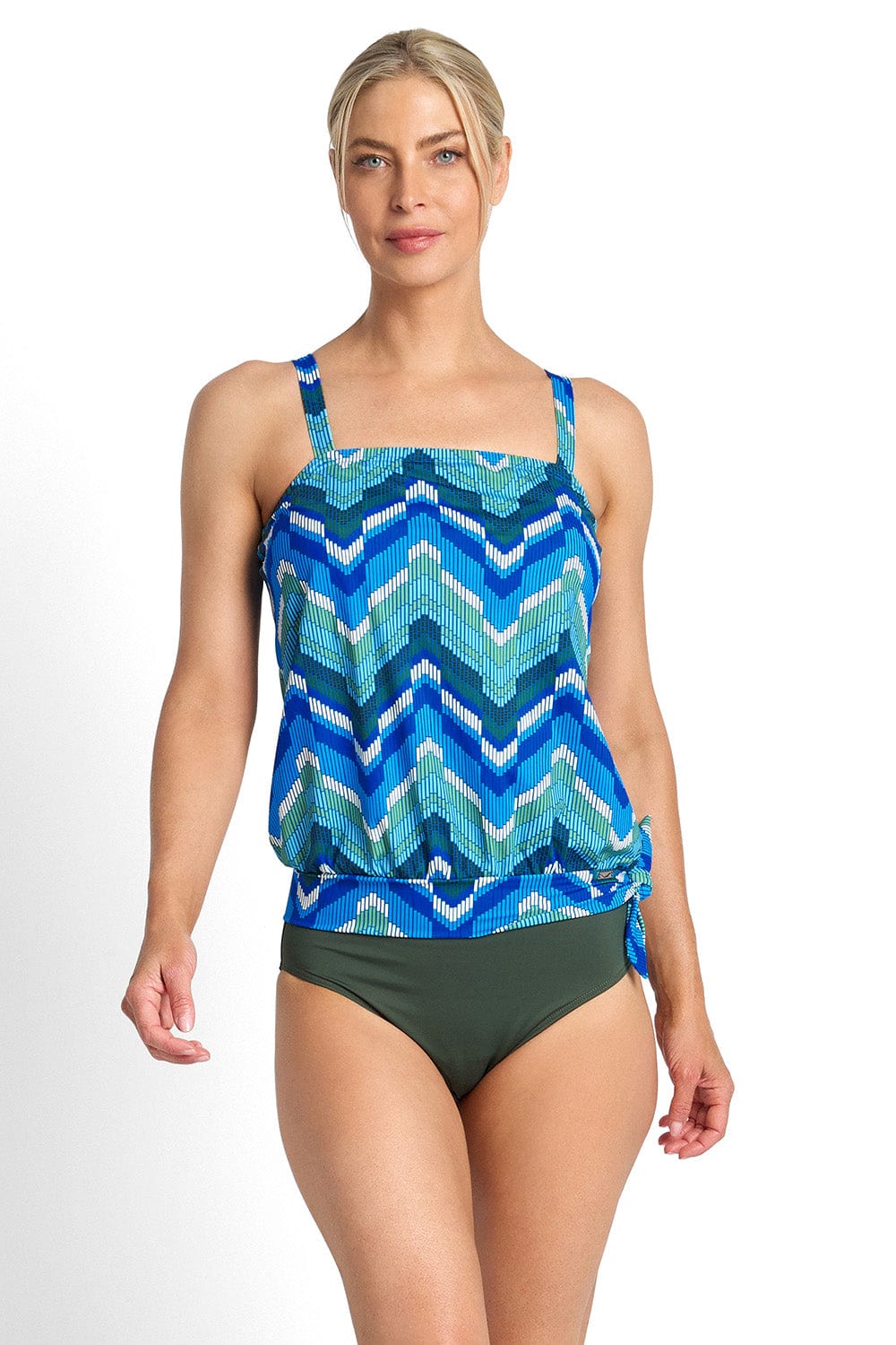 Jantzen Mirage Bandeau Blouson Singlet - Forest